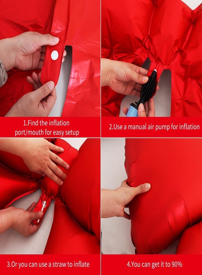 Vuzvuv 5Pcs 38 Inch Giant Red Bow Balloon for Birthday Party, Red Coquette Birthday Decorations for Gender Reveal, Baby Shower,Wedding Bridal，Theme Party - Image 3